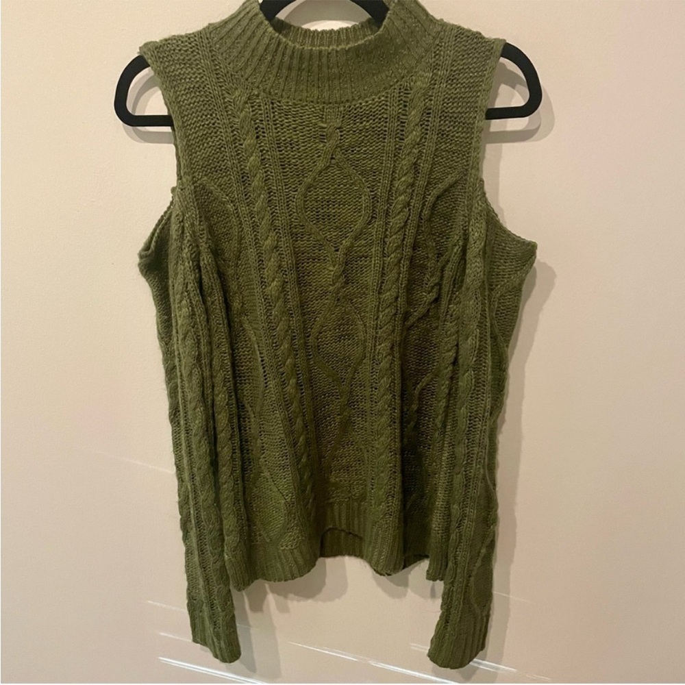 Freshman 1996 Cold Shoulder Mock Neck Sweater Size S - Picture 3 of 8